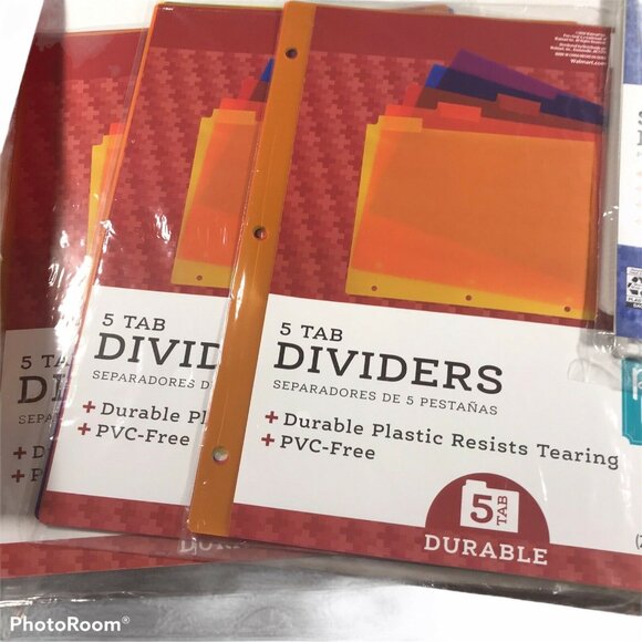 Notebook Lot Blue 520 Sheet/White 175 Sheet Notebook Paper Dividers Protectors - Picture 7 of 9